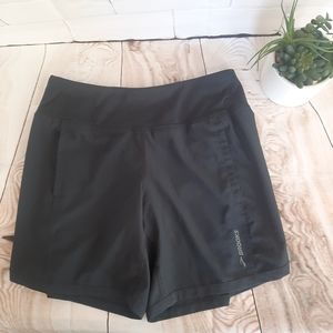 Brooks Womens Running Shorts with pockets Black size S